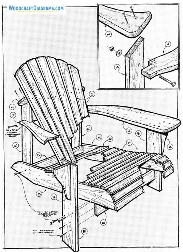 DIY Adirondack Chair Plans Blueprints For Practical Lounger