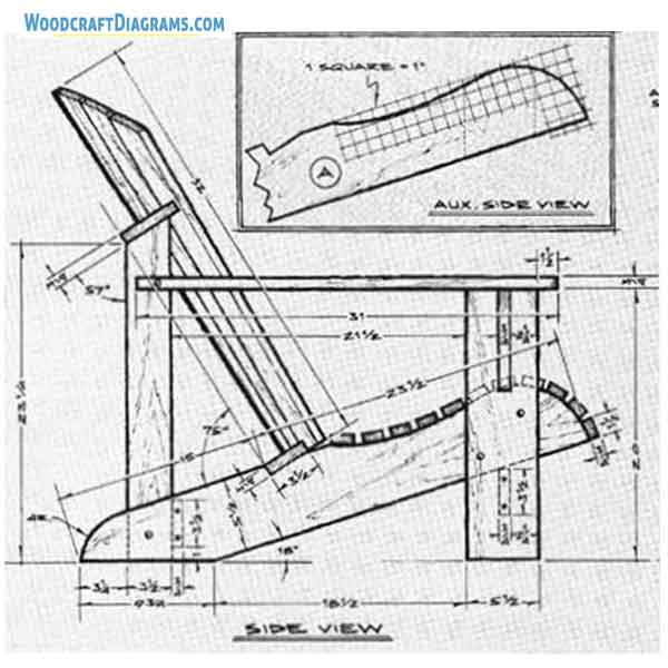 Diy Adirondack Chair Plans Blueprints 04 Side View