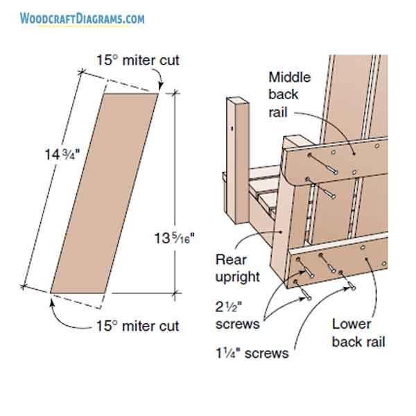 Double Adirondack Swing Chair Plans And Blueprints For 