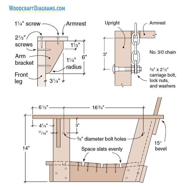 Double Adirondack Swing Chair Plans And Blueprints For ...