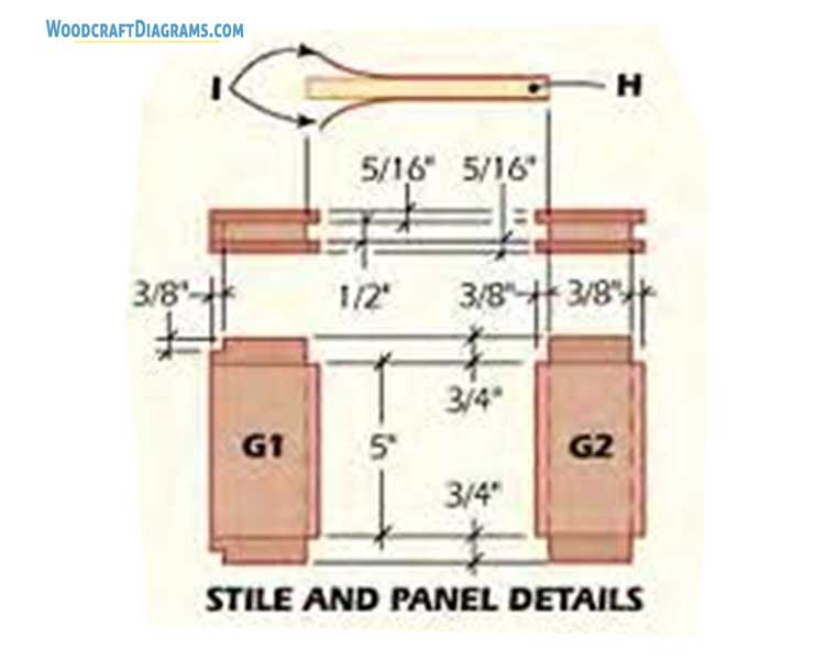 Diy Queen Size Bed Plans Blueprints 06 Stile Panel Details