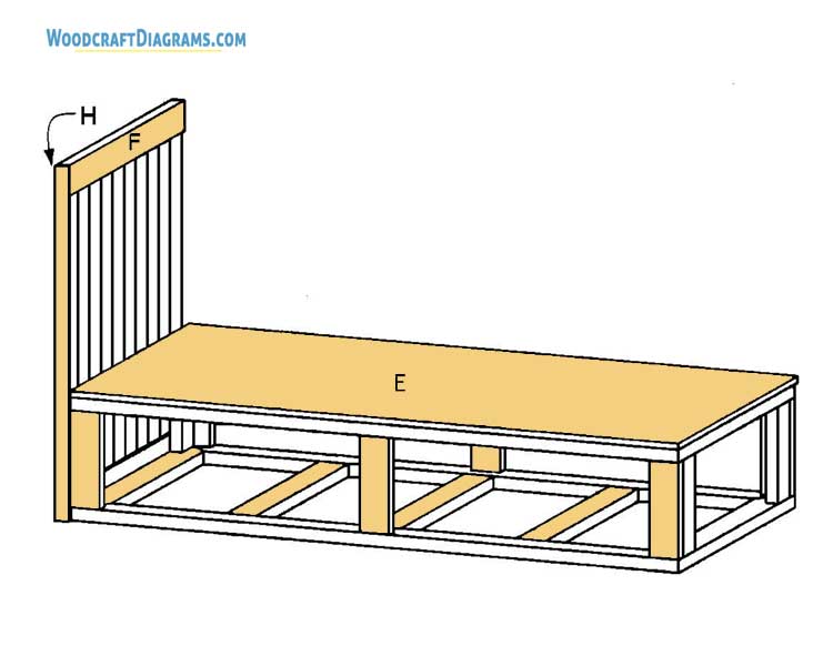 Diy Simple Day Bed Plans Blueprints 01 Structural Layout