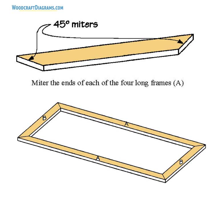 Diy Simple Day Bed Plans Blueprints 03 Miter Cutting Details