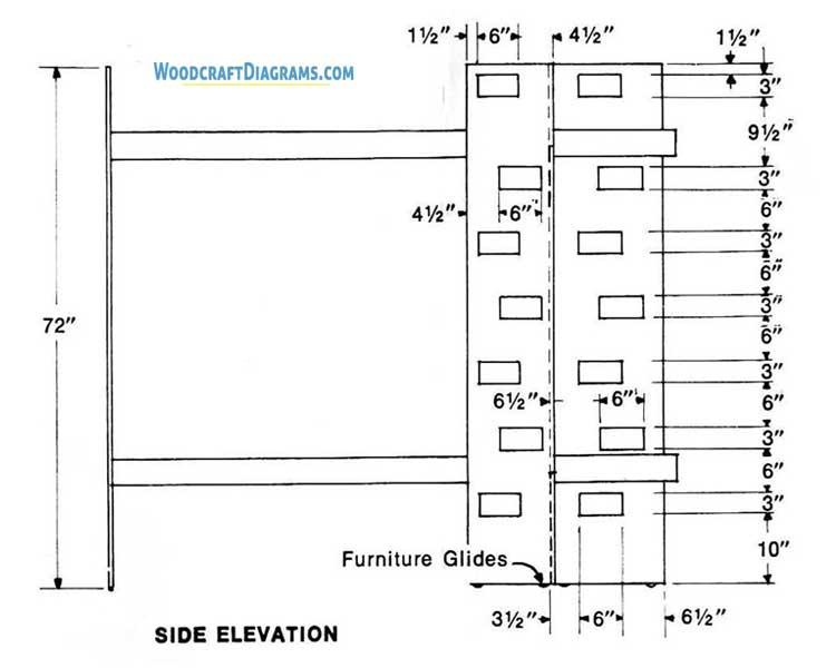 Kids Bunk Bed Plans Blueprints 05 Side Elevation