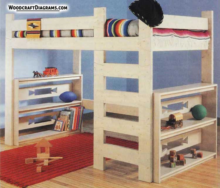 Kids Loft Bed With Stairs Plans Blueprints 00 Draft Design