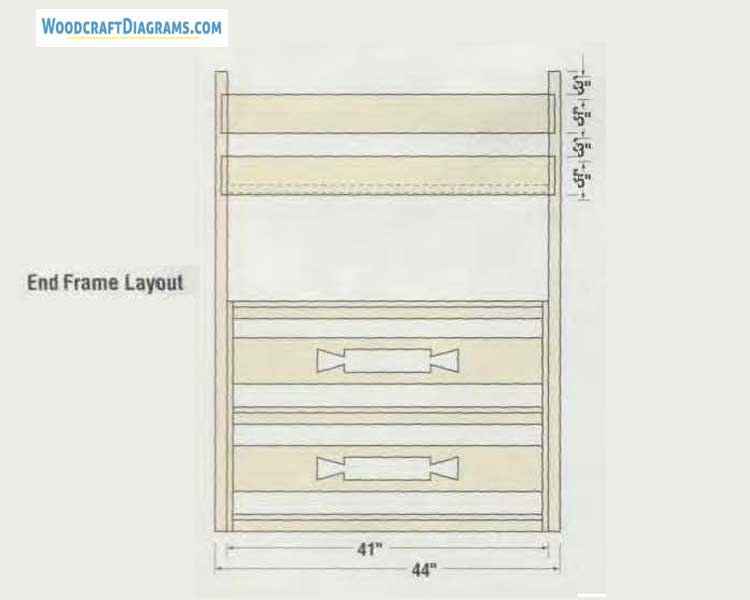 Kids Loft Bed With Stairs Plans Blueprints 03 End Frame Layout