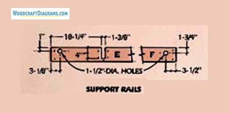 Pencil Post Bed Plans Blueprints 05 Support Rails Structure