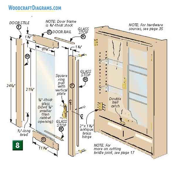 Display Cabinet Plans Blueprints 09 Door Framing