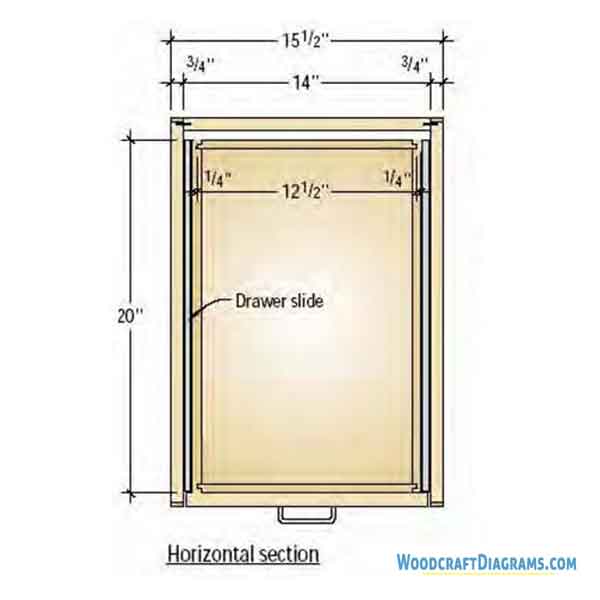 Portable File Cabinet Plans Blueprints 01 Horizontal Section