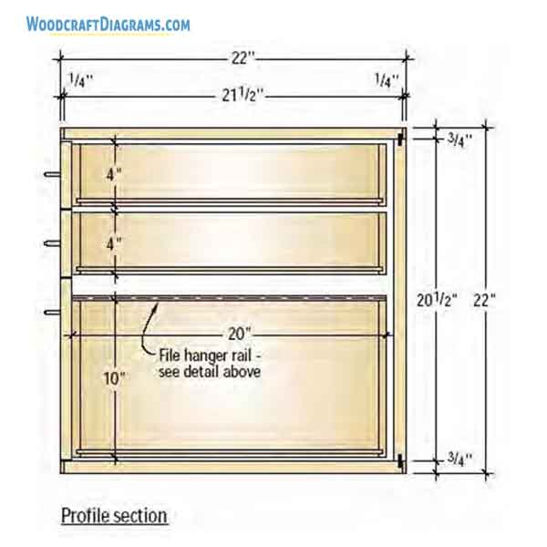 Portable File Cabinet Plans Blueprints 02 Profile Section