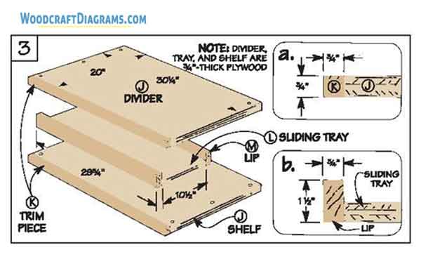 Tool Cabinet Plans Blueprints 06 Sliding Tray