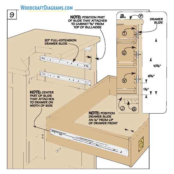 Tool Cabinet Plans Blueprints 12 Drawer Extension Slide