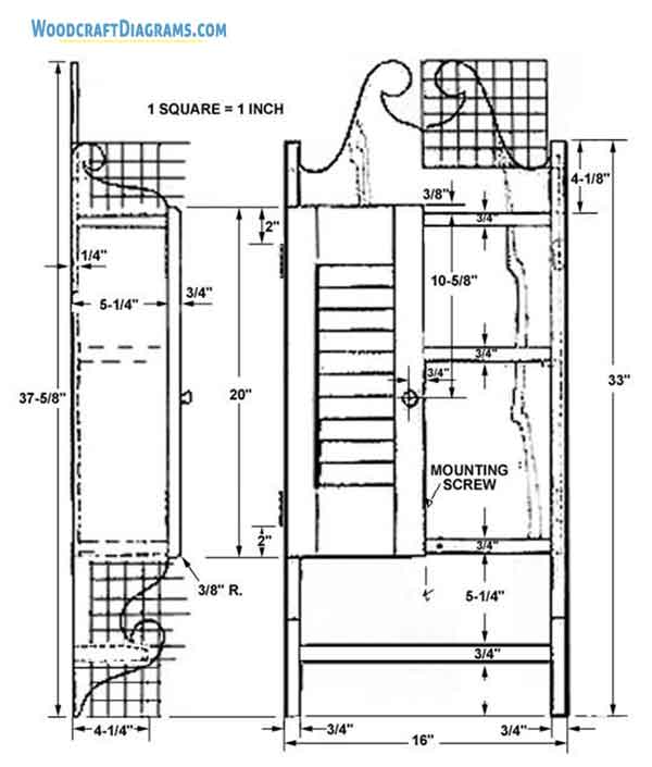 Vintage Wall Cabinet Plans Blueprints 03 Structure Layout