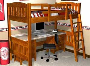 Diy Loft Bed With Desk And Stairs Plans Blueprints