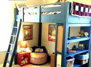 Simple Loft Bed Plans With Stairs Blueprints